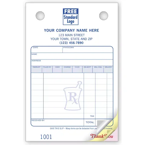 Pharmacy Order Forms, Small