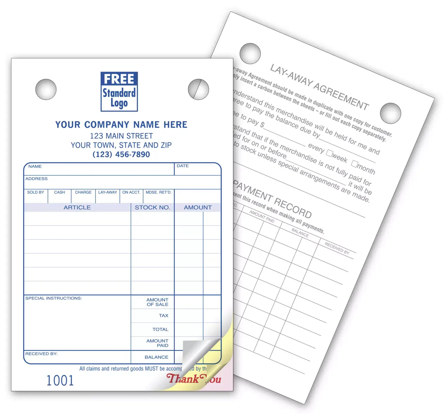 Jewelry Order Forms