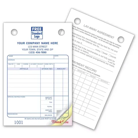 Jewelry Order Forms