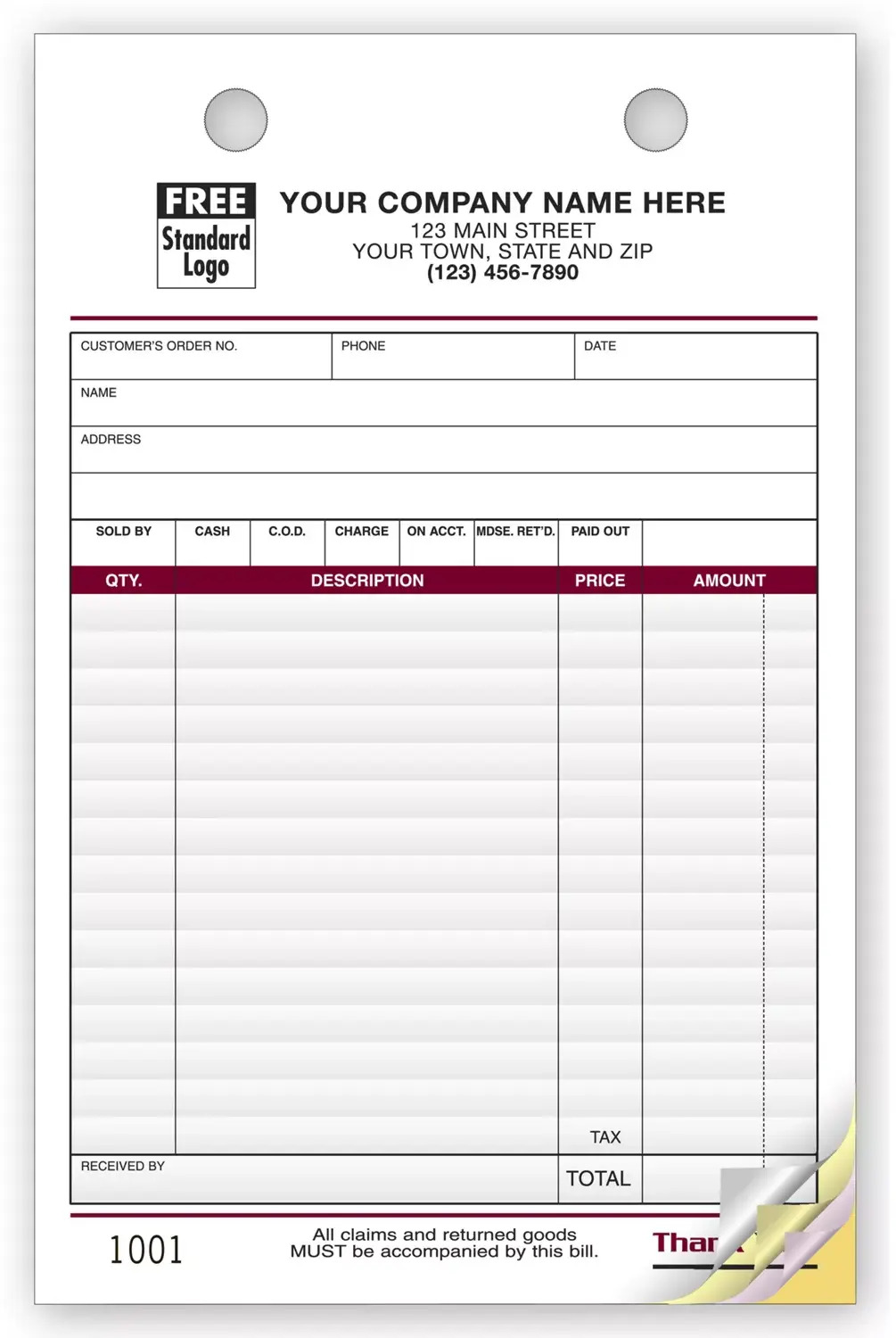 Multi-Purpose Register Forms, Image Design, Large Format
