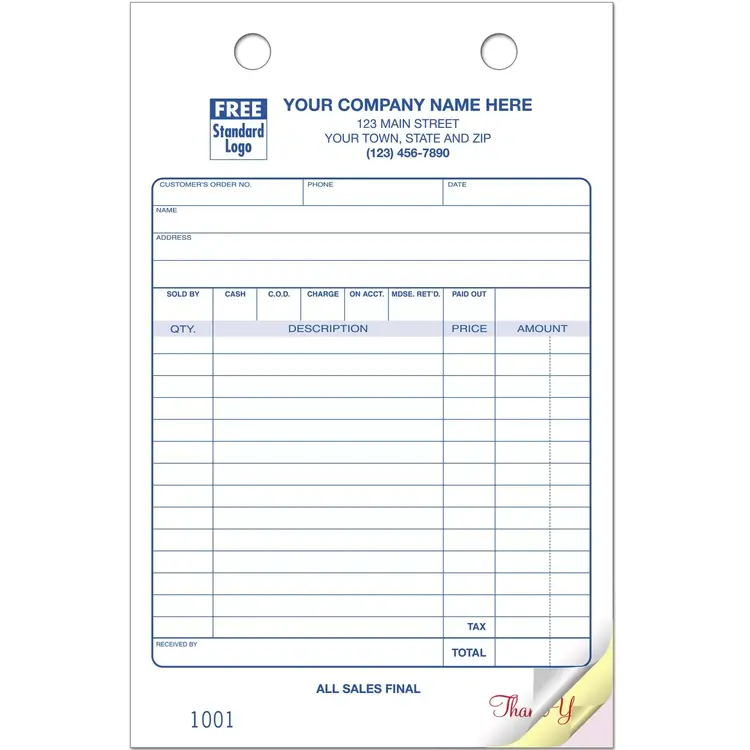 610SW - Order Forms with Special Text