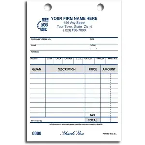 14615 - Cash & Carry Register Forms