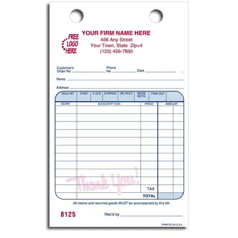 14618 - Retail Business Forms for Register