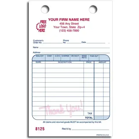 14618 - Retail Business Forms for Register
