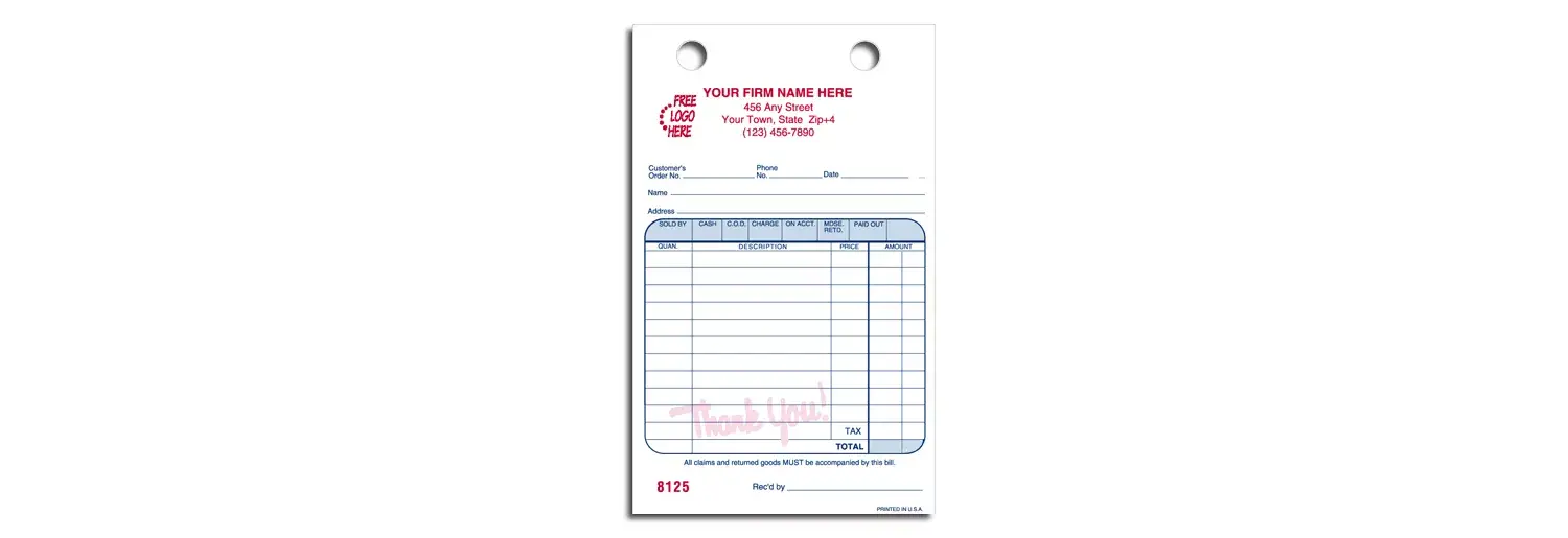14618 - Retail Business Forms for Register
