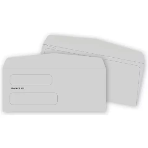 775 - Gray Confidential Check Envelopes