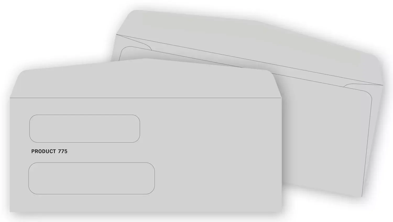 775 - Gray Confidential Check Envelopes