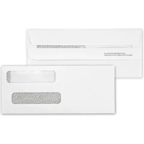 92534 - Double Window Self Seal Check Envelopes