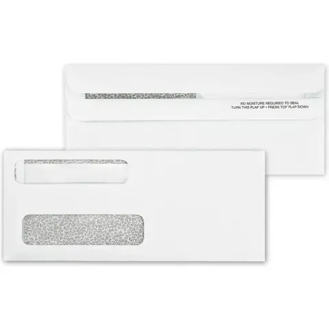 92564 - Double Window Self Seal Confidential Check Envelopes