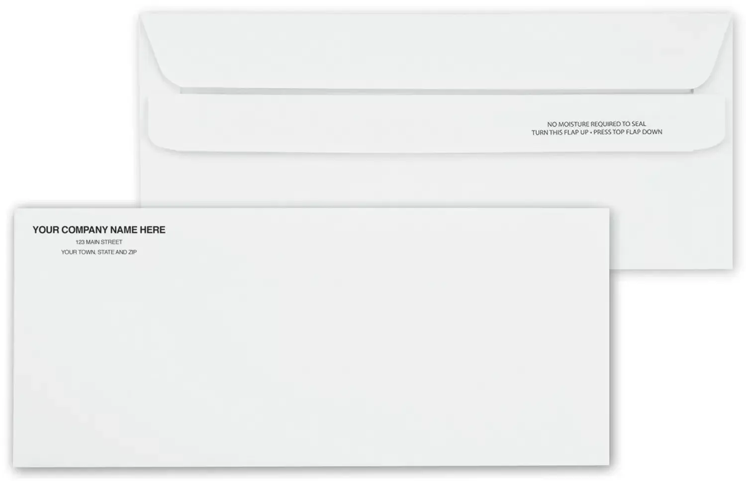 Self-Seal #10 Envelopes, Custom Printed up to Two Ink Colors