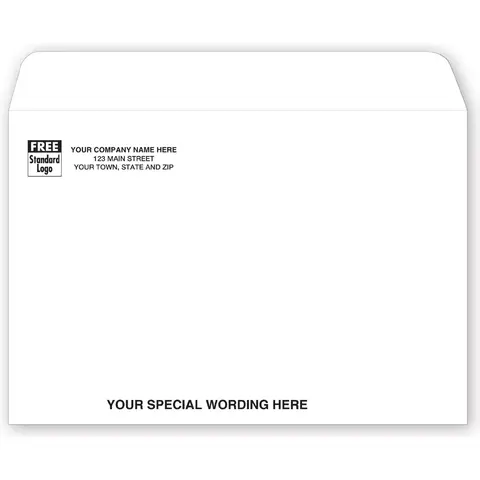 69SW - White Mailing Envelopes - Open Top