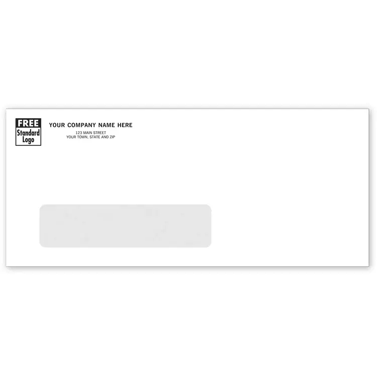 10WCC - #10 Business Window Envelopes with Custom Text or Logo