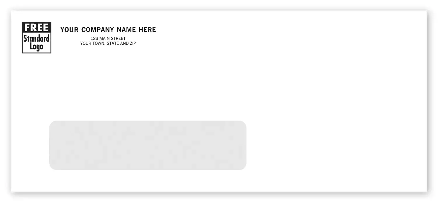 10WCC - #10 Business Window Envelopes with Custom Text or Logo