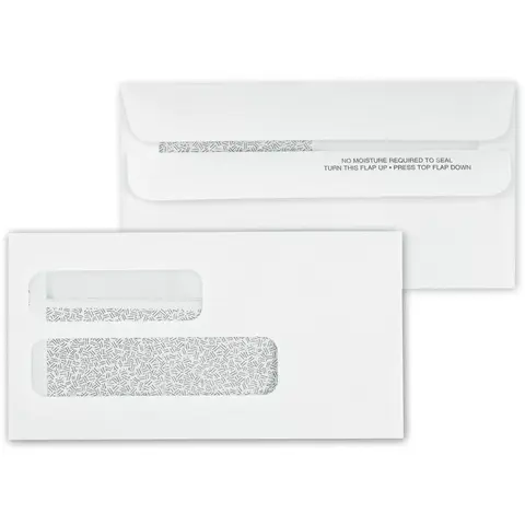 5025C - Self-Seal Two Window Envelopes, Confidential Lining