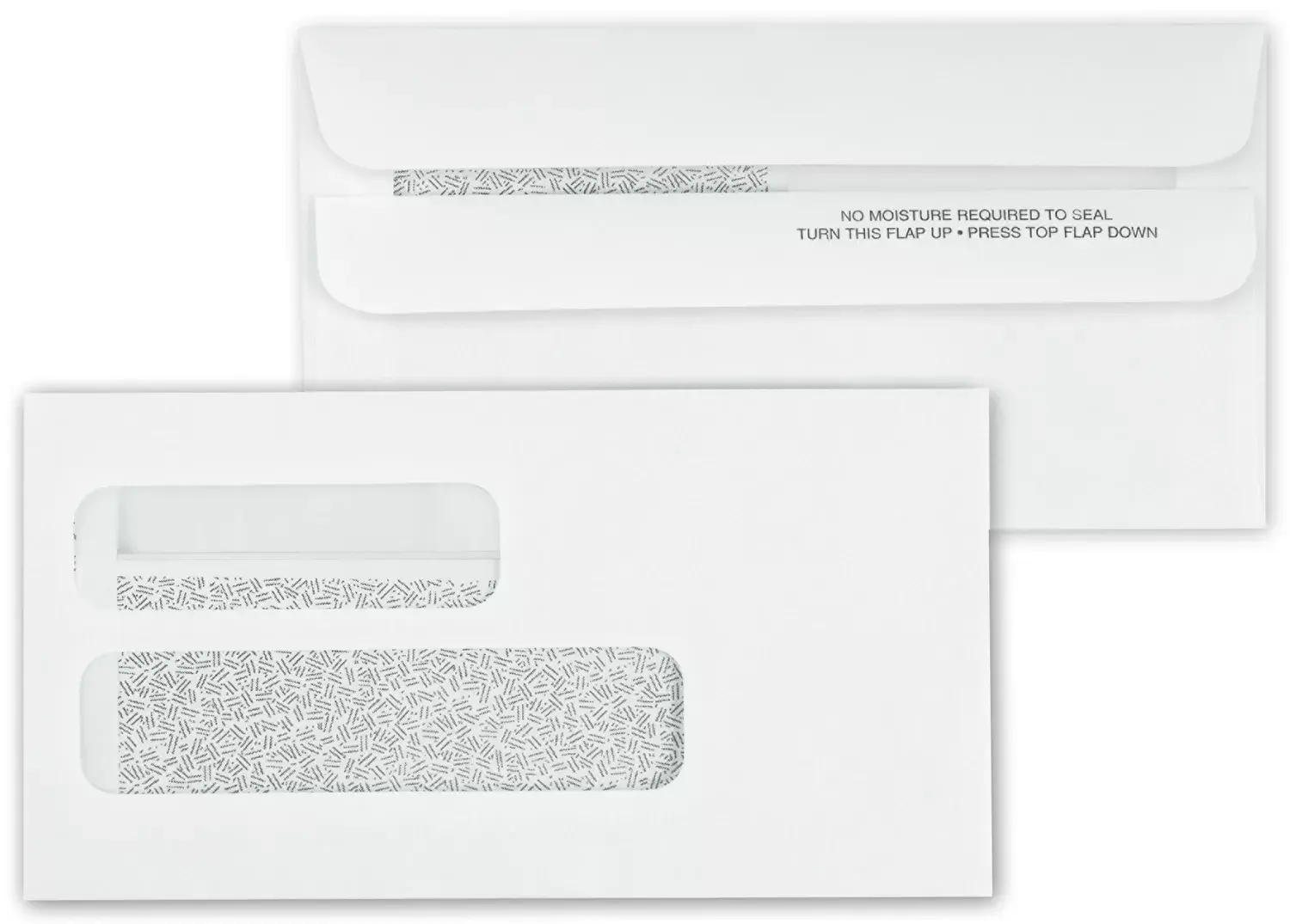 5025C - Self-Seal Two Window Envelopes, Confidential Lining