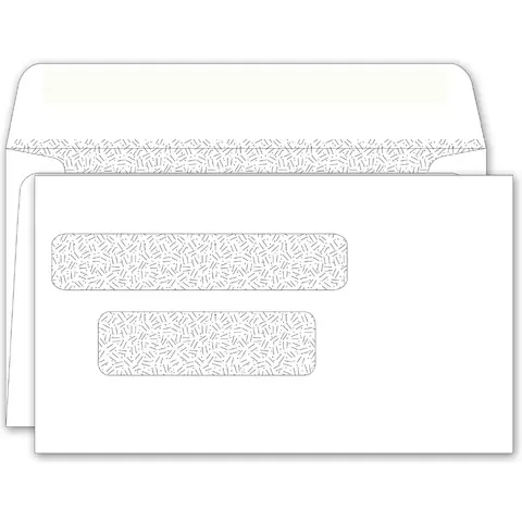 Envelope with dual windows