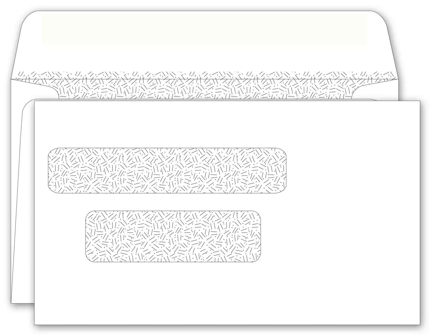 Envelope with dual windows