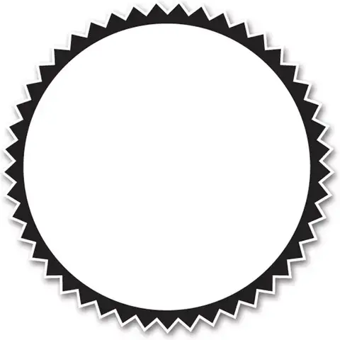 Custom printed starburst labels