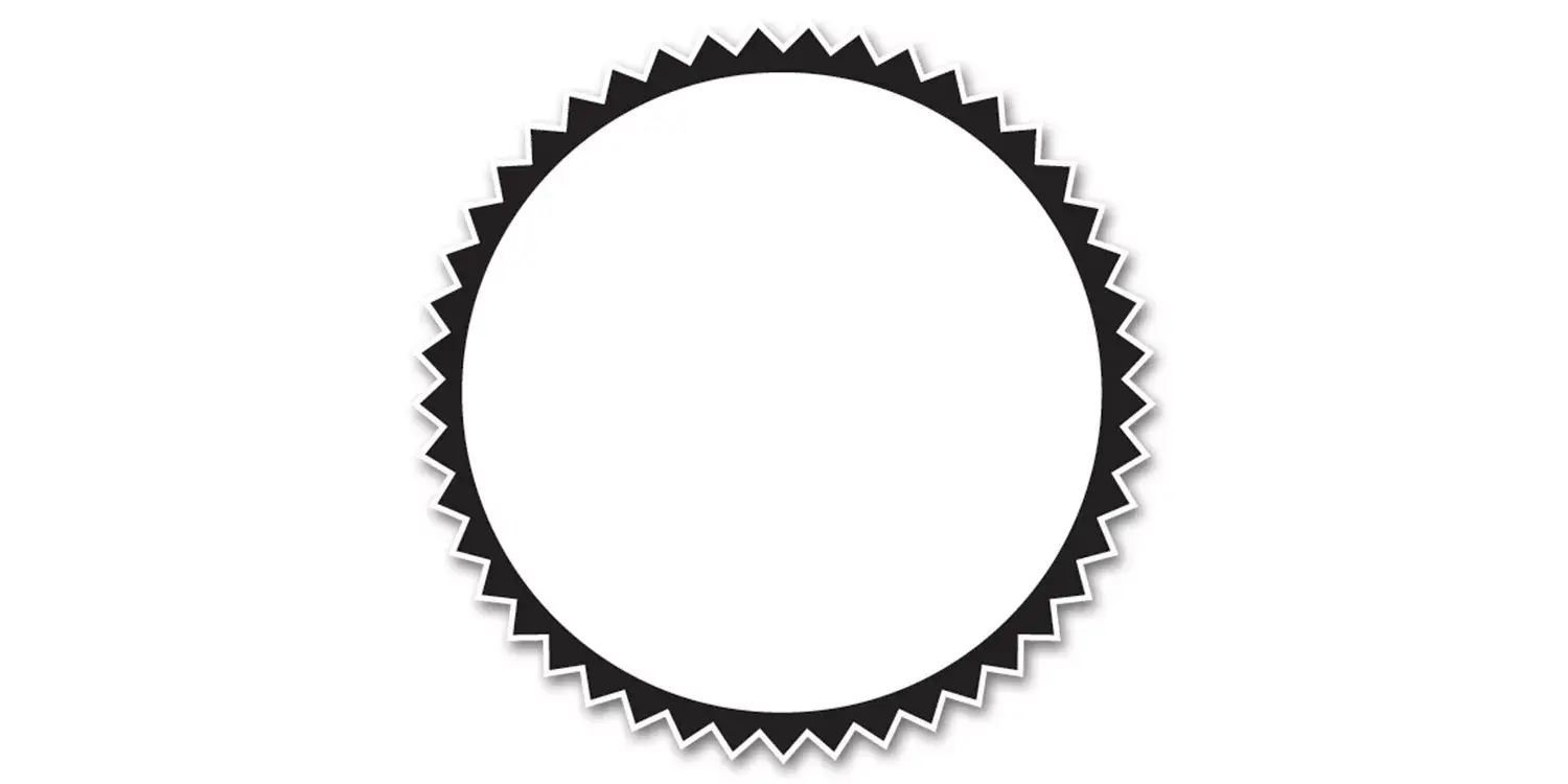 Custom printed starburst labels