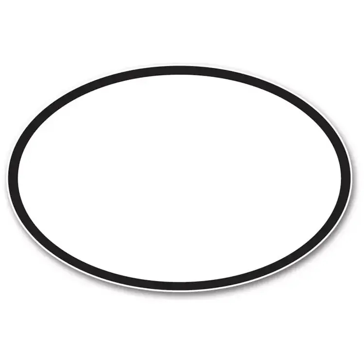 Custom printed oval shaped labels for your business