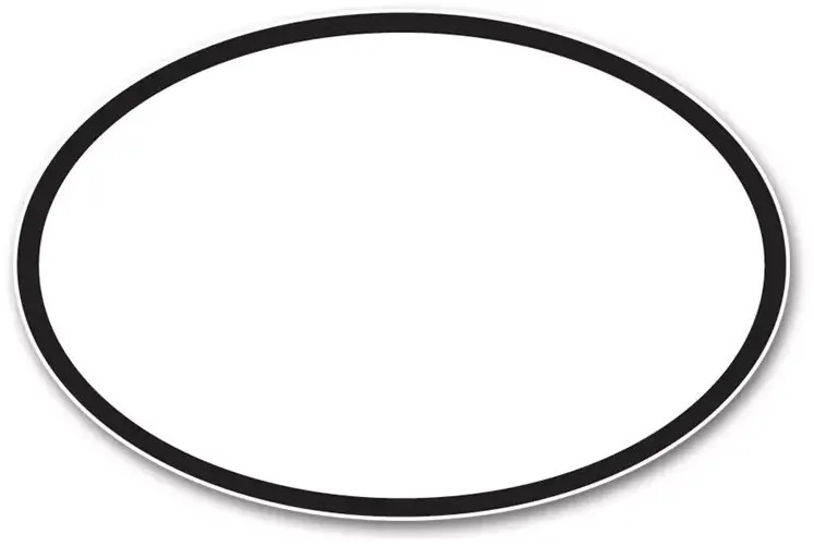 Custom printed oval shaped labels for your business