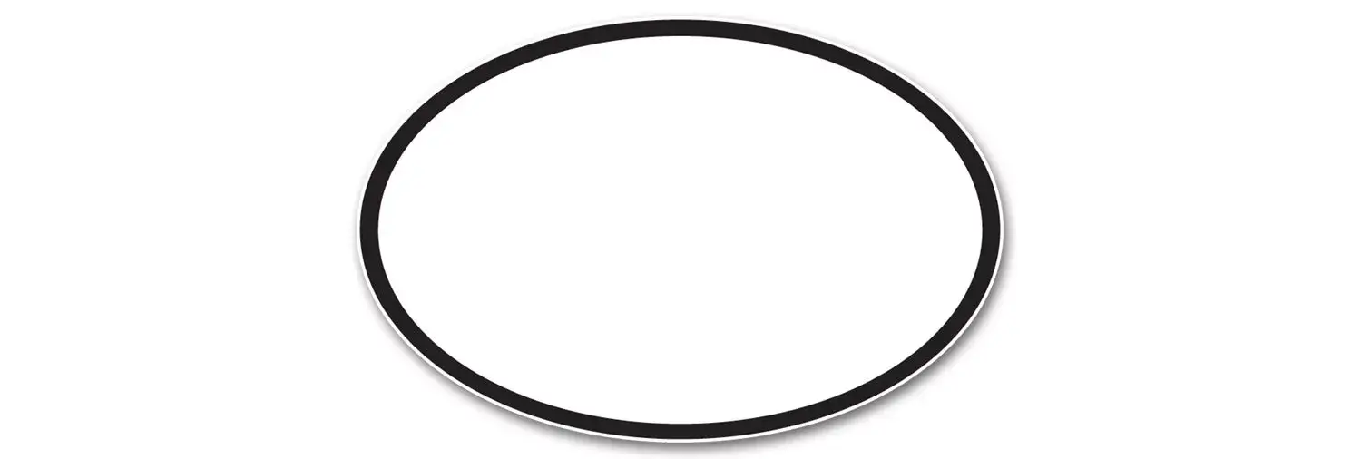 Custom printed oval shaped labels for your business