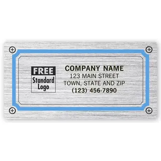 1510 - Custom Silver Chrome Labels, Large