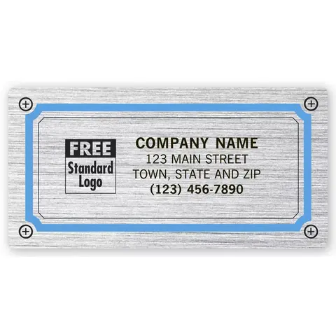 1510 - Custom Silver Chrome Labels, Large