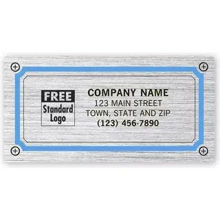1510 - Custom Silver Chrome Labels, Large