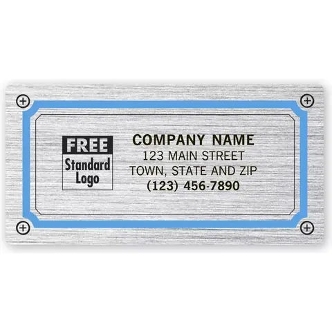 1510 - Custom Silver Chrome Labels, Large
