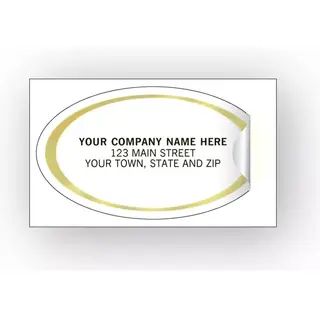 High Gloss Advertising Labels with Gold Foil