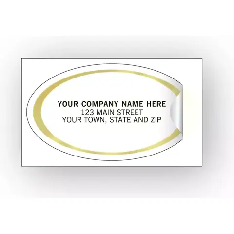 High Gloss Advertising Labels with Gold Foil