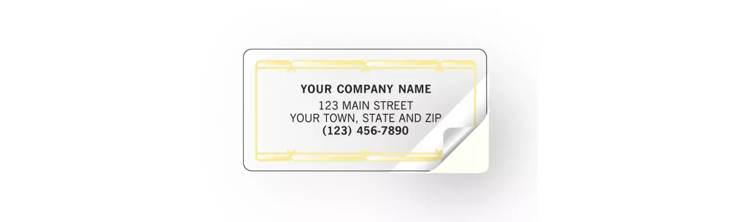 Transparent Gold Foil Labels
