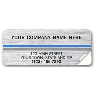 Custom Printed Brushed Chrome Labels