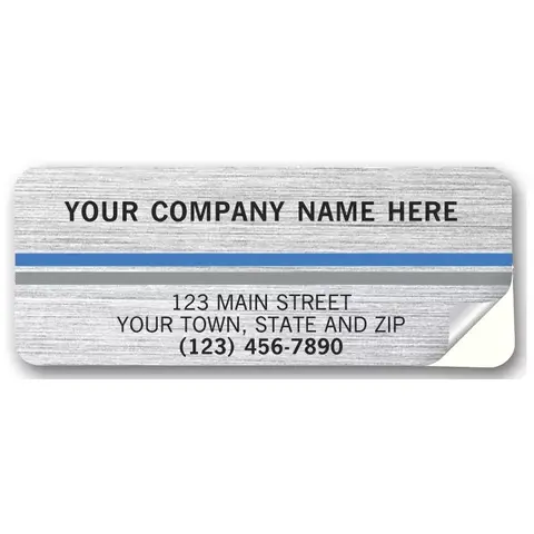Custom Printed Brushed Chrome Labels