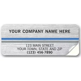 Custom Printed Brushed Chrome Labels
