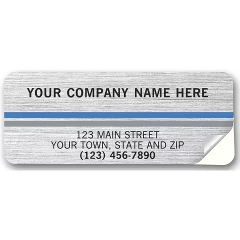 Custom Printed Brushed Chrome Labels