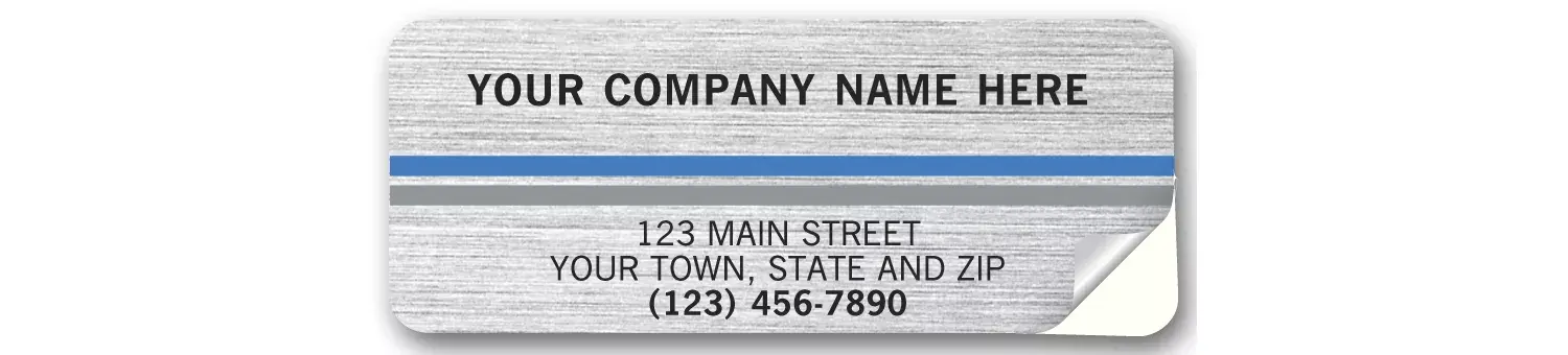 Custom Printed Brushed Chrome Labels