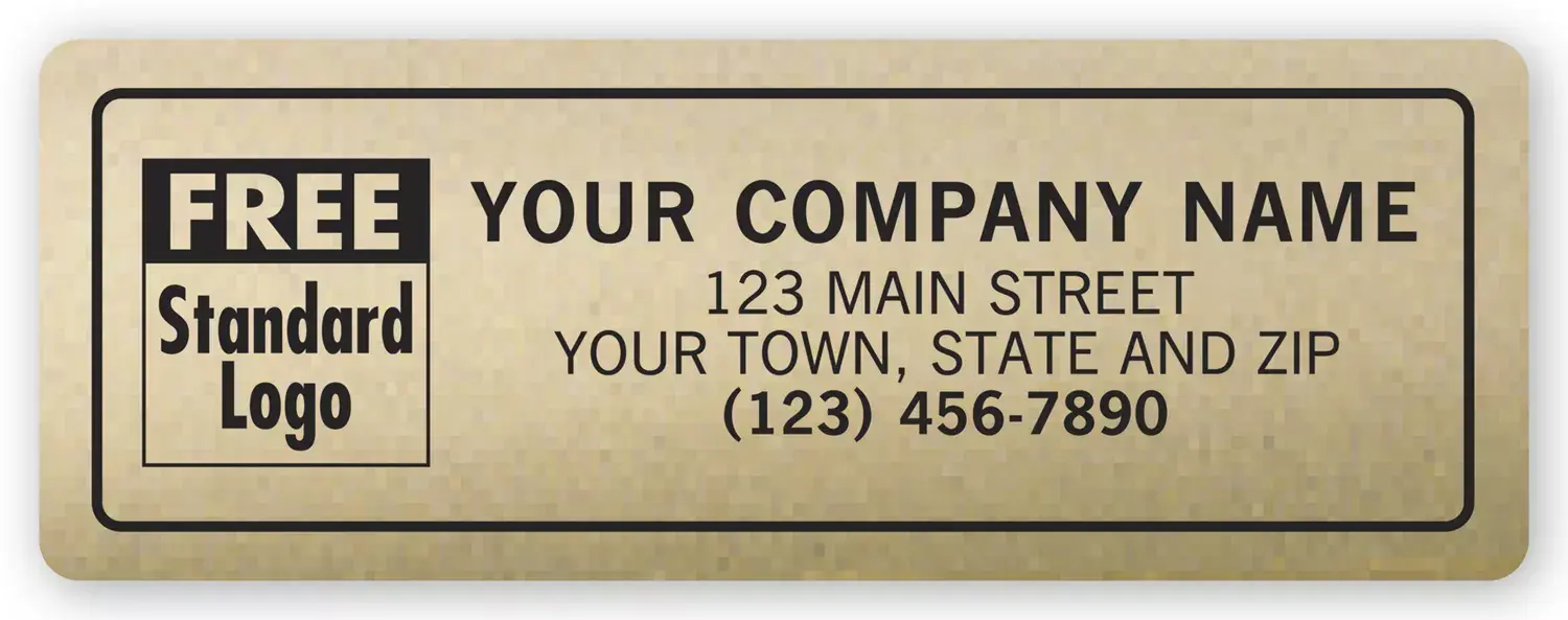 Gold Rectangle Labels