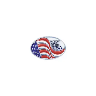 Custom Made In America Oval Labels, Size: 1 1/2" x 1"