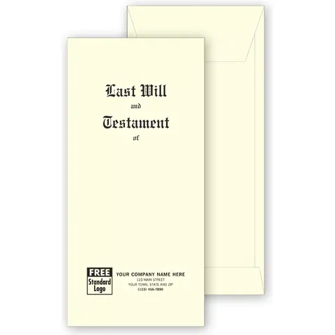 Custom printed last will jackets