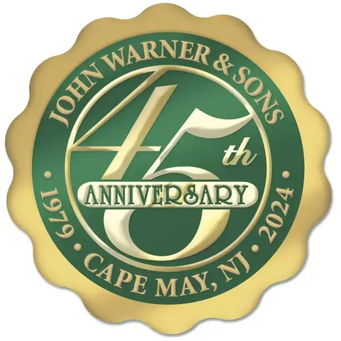 Custom printed anniversary labels