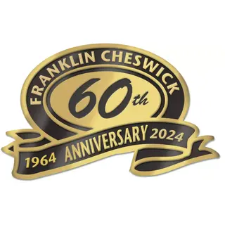Customized anniversary labels with ribbon