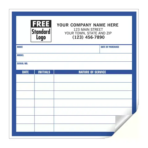 CL12 - Large Service Record Labels