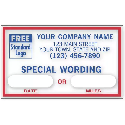 1690 - Static Cling Labels for Car Windshields