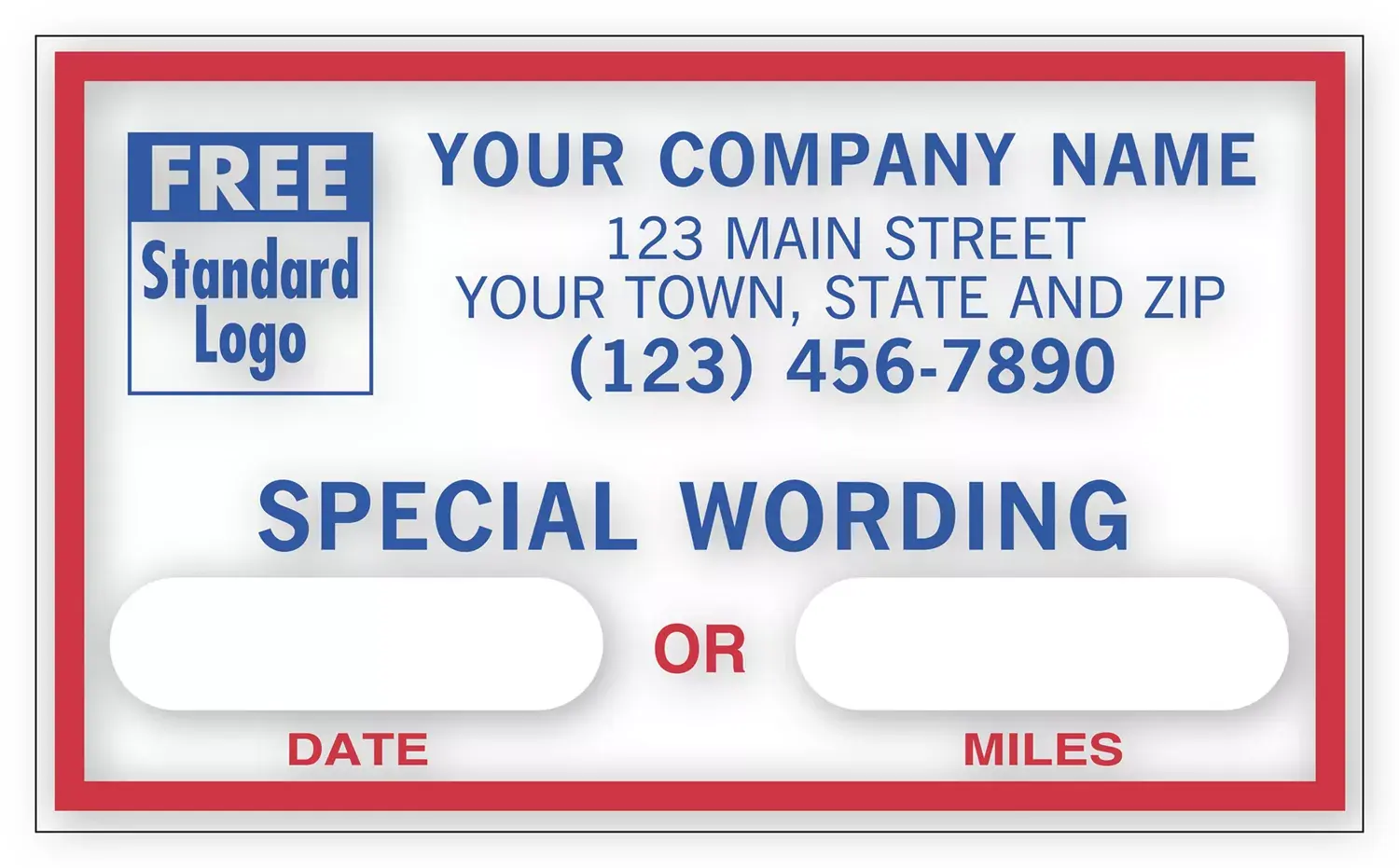 1690 - Static Cling Labels for Car Windshields