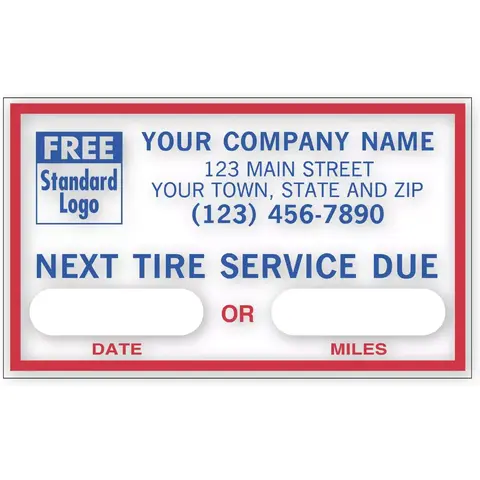 1690E - Static Cling / Windshield Labels: Next Tire Service