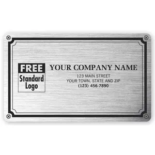 1522 - Weatherproof Plate Labels, Brushed Chrome