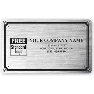 1522 - Weatherproof Plate Labels, Brushed Chrome