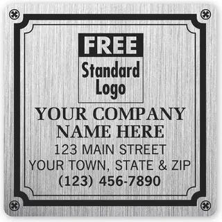 1520 - Weatherproof Plate Labels, Brushed Chrome